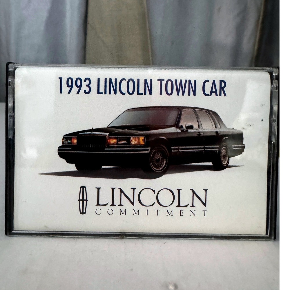 1993 Lincoln Town Car Audio Cassette Tape Lincoln Commitment Owners Guide Music